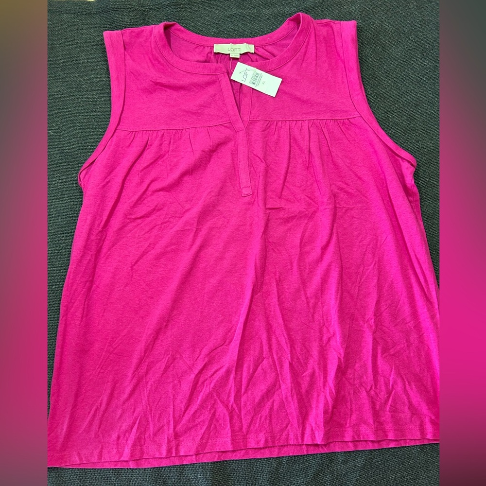 Loft tank top size xl new with tags pink